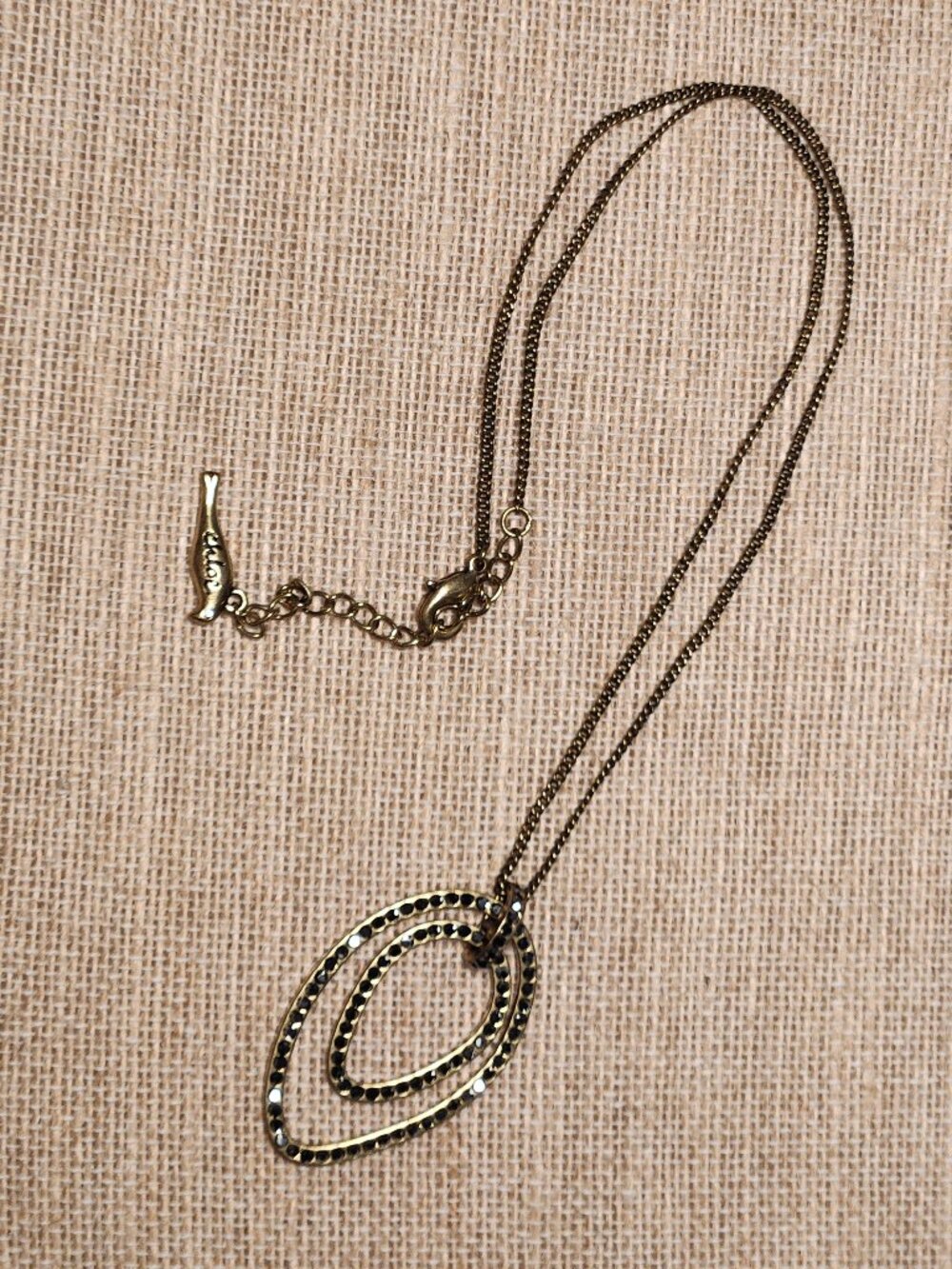 Chloe + Isabel Crystal Pave Double Link Drop Necklace - Picture 2 of 5